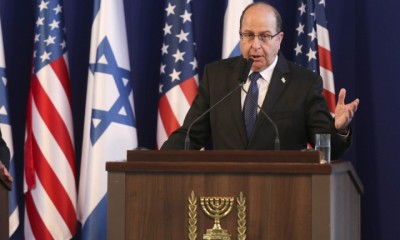 epa04854413 Israeli Defense Minister Moshe Yaalon  during a press conference with US Secretary of Defense Ashton Carter (not pictured) at the Israeli Defense Ministry in Tel Aviv, Israel, 20 July 2015. Carter arrived in Israel late 19 July to - among other topics - discuss security needs within the scope of the recently agreed nuclear deal between Iran and six world powers. After Israel, Carter is to continue to Saudi Arabia and Jordan, in a bid to reassure key Middle Eastern allies on the nuclear deal with Iran.  EPA/DANEIL BAR-ON