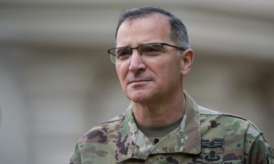 epa05288096 U.S. Army General Curtis Scaparrotti, new commanding officer of US and NATO troops in Europe, attends a news conference after the change in command at the United States European Command (EUCOM), in Stuttgart, Germany, 03 May 2016.  EPA/MARIJAN MURAT