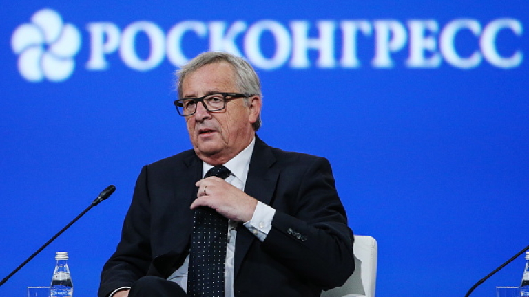 ST PETERSBURG, RUSSIA - JUNE 16, 2016: European Commission President Jean-Claude Juncker speaks at the opening of the 2016 St. Petersburg International Economic Forum (SPIEF 2016) at the ExpoForum Convention and Exhibition Centre. Valery Sharifulin/TASS (Photo by Valery SharifulinTASS via Getty Images)