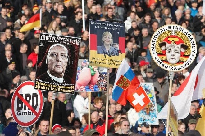 Пегида Дрезден протест