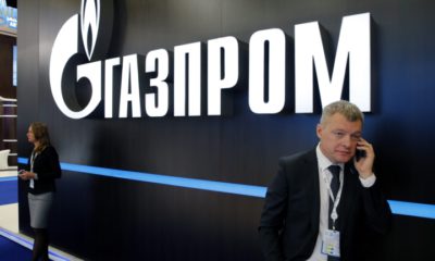 epa04967128 A view of the Gazprom company during the International specialized exhibition 'InGas Stream 2015 - Innovations in the gas industry' at the 5th St. Petersburg International Gas Forum, Russia, 07 October 2015.  EPA/ANATOLY MALTSEV  EPA/ANATOLY MALTSEV