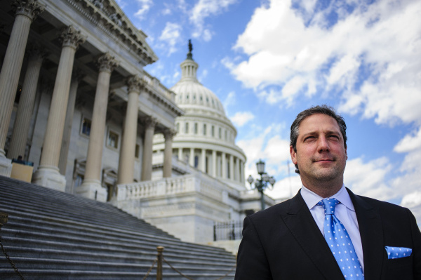 Congressman Tim Ryan (D-OH) on the steps of the U.S. Capitol in Washington, D.C. (Photo For The Dispatch by Pete Marovich)