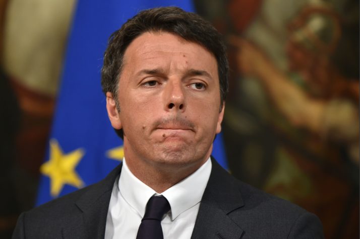 Italy's Prime Minister Matteo Renzi gives a press conference on June 24, 2016 at the Palazzo Chigi in Rome after the "Brexit" referendum in Great Britain to leave the European Union.  / AFP / ALBERTO PIZZOLI        (Photo credit should read ALBERTO PIZZOLI/AFP/Getty Images)