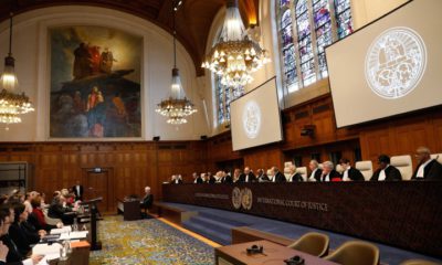 epa05832559 A general view to the judges at The International Court of Justice (ICJ), the principal judicial organ of the United Nations, during a public hearing in the case of Ukraine against the Russian Federation, in The Hague, the Netherlands, 06 March 2017. Others are not identified. Ukraine accuses Russia of violating UN conventions and to support 'illegal armed groups' in the Donbas as well as mistreating ethnic Ukrainians and Crimea Tartars on the Crimea peninsula which was annexed in 2014.  EPA/BAS CZERWINSKI