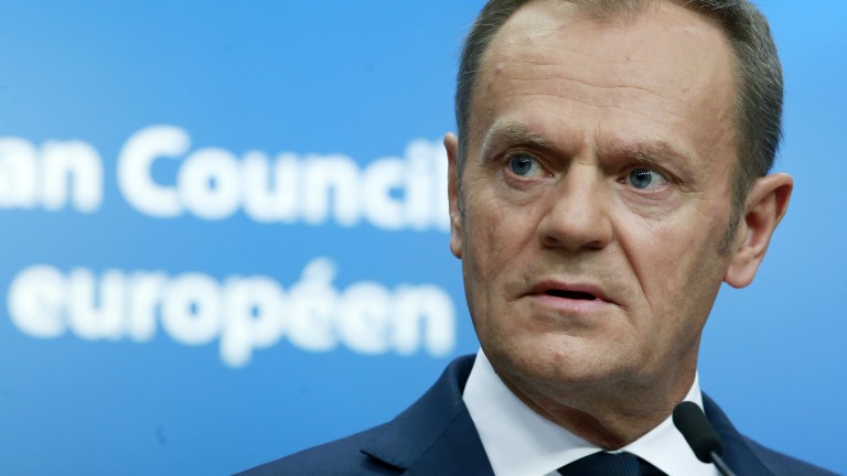 epa06391591 European Council President Donald Tusk at final news conference during European Council meeting in Brussels, Belgium, 15 December 2017. EU leaders gather to discuss the most compelling matters in terms of migration, defense foreign affairs, education, culture, social issues and 'Brexit' negotiations.  EPA/OLIVIER HOSLET
