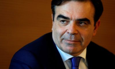 epa06592110 Chief Spokesperson of the European Commission, Margaritis Schinas, attends 'The future of Europe; answers and alternatives' conference at Universidad Catolica of Valencia (UCV) in Valencia, Spain, 09 March 2018. The spokesman of the European Commission said that after the economic and the migration crisis, Brexit, the rise of populism and jihadist terrorism, he believed Europe will overcome.  EPA/Kai Forsterling