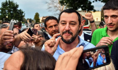 epa06848722 Italian Interior minister Matteo Salvini attends the Lega Nord party in Caravaggio (Bergamo), Italy, 28 June 2018.  EPA/Gianpaolo Magni