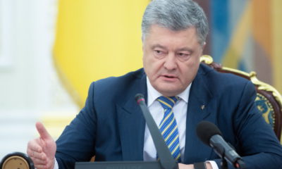 epa07190228 Ukrainian President Petro Poroshenko leads the National Security and Defence Council meeting in Kiev, Ukraine, 25 November 2018. Russia has seized three Ukrainian vessels amid their leaving the Kerch Strait; Ukrainian President Petro Poroshenko is gathering the Military Cabinet over the incident. The two small-sized `Berdiansk` and `Nikopol` armored artillery boats have come under enemy fire and are now dead in the water. The `Yany Kapu` tugboat has forcibly been stopped. The vessels have been captured by special forces of the Russian Federation, the press service of Ukraine`s Navy said on Facebook on Sunday evening. The Ukrainian Navy also reported the number of the Ukrainian servicemen wounded in the incident grew to two persons as Ukrainian media report.  EPA/MYKHAILO MARKIV / POOL