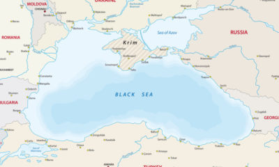 black sea vector map