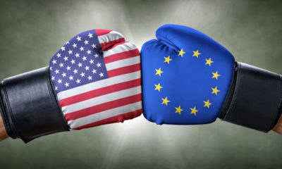 A boxing match between the USA and the European Union