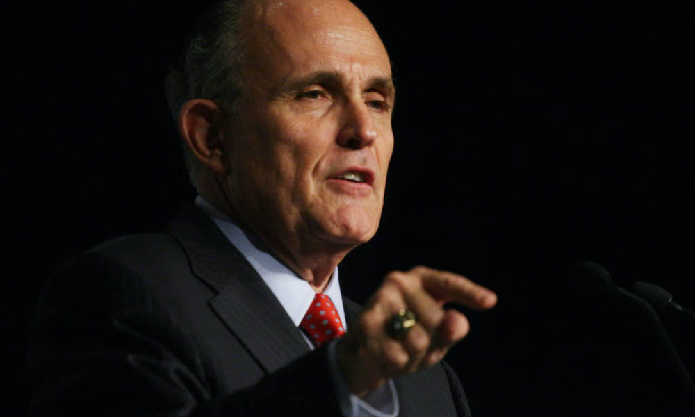 Former New York City Mayor Rudy Giuliani speaks at the annual Conservative Political Action Conference (CPAC) on March 2, 2007 in Washington DC. (Lauren Victoria Burke)