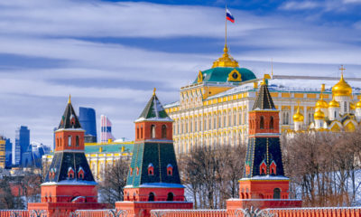 Grand Kremlin Palace in Moscow kremlin in winter