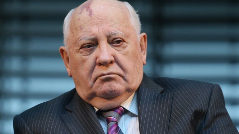 BERLIN, GERMANY - NOVEMBER 08: Former Soviet leader Mikhail Gorbachev attends a podium discussion on the eve of the 25th anniversary of the fall of the Berlin Wall on November 8, 2014 in Berlin, Germany. Gorbachev's liberalization of the political climate within the Cold War-era eastern Bloc allowed for mass demonstrations and ultimately the overthrow of communist dictatorships across the region. Germany will celebrate the 25th anniversary of the fall of the Berlin Wall on November 9 with a 15km light installation that runs along the course of the former Wall that once divided Berlin into communist East and capitalist West. (Photo by Sean Gallup/Getty Images)
